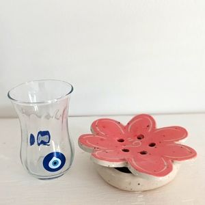Evil Eye Shot Glass & Ceramic Soap Dish